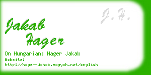 jakab hager business card